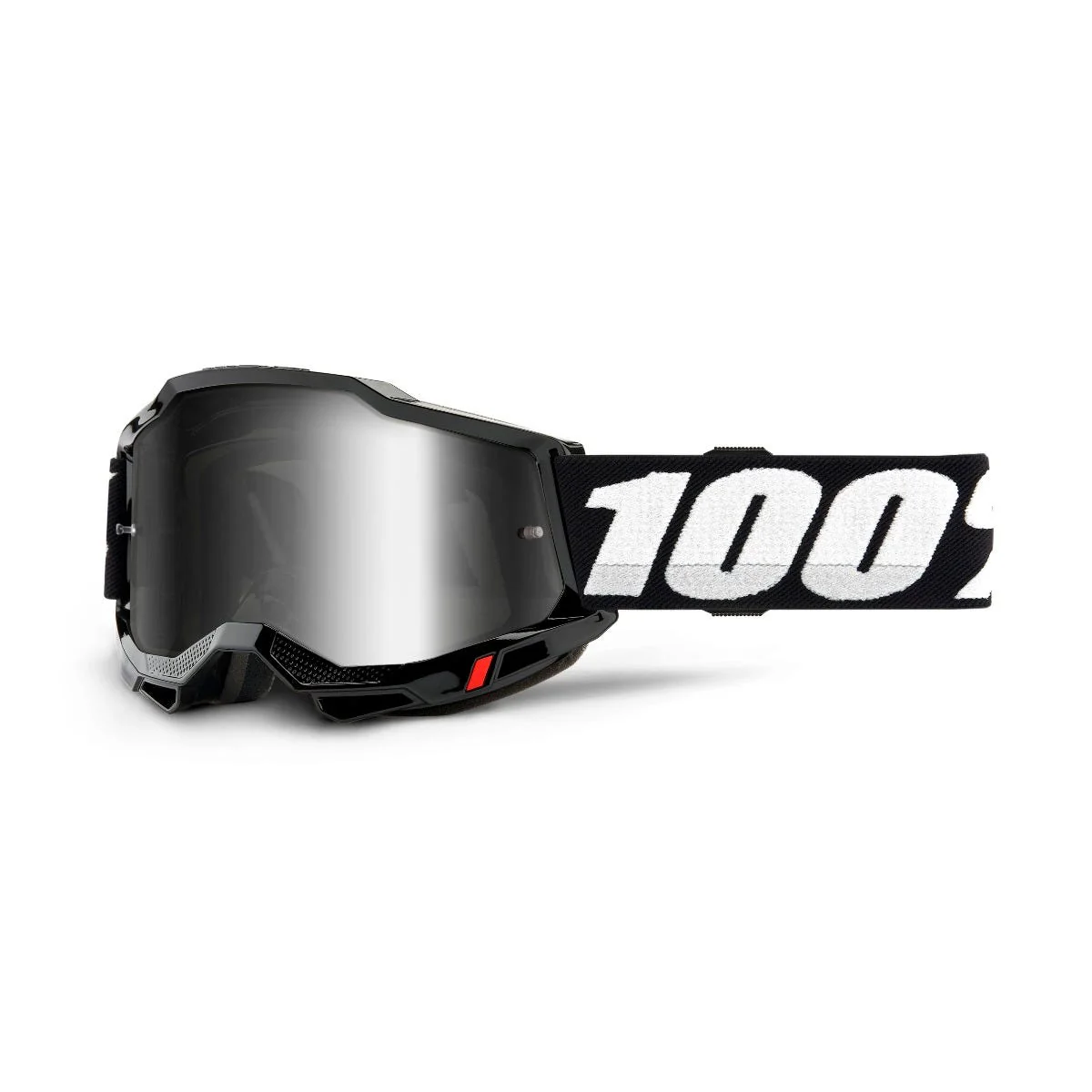 100% Accuri 2 Goggles Black Mirror Silver Lens