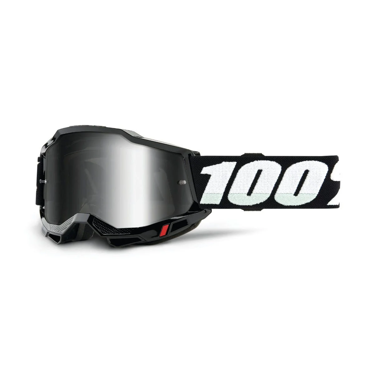 100% Accuri 2 Goggles Black with Mirror Silver Lens