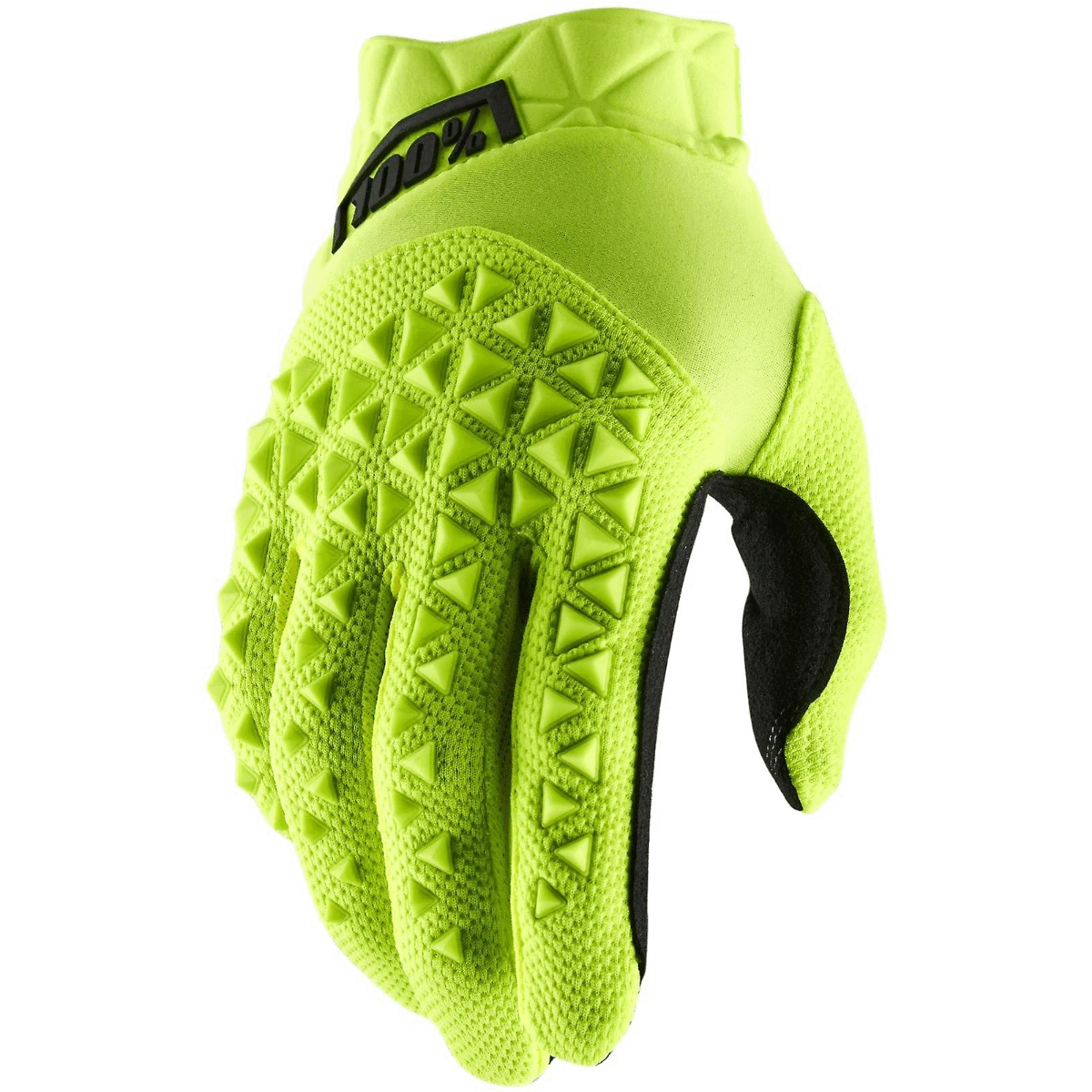 100% Airmatic Full Finger Youth Gloves Fluo Yellow/Black