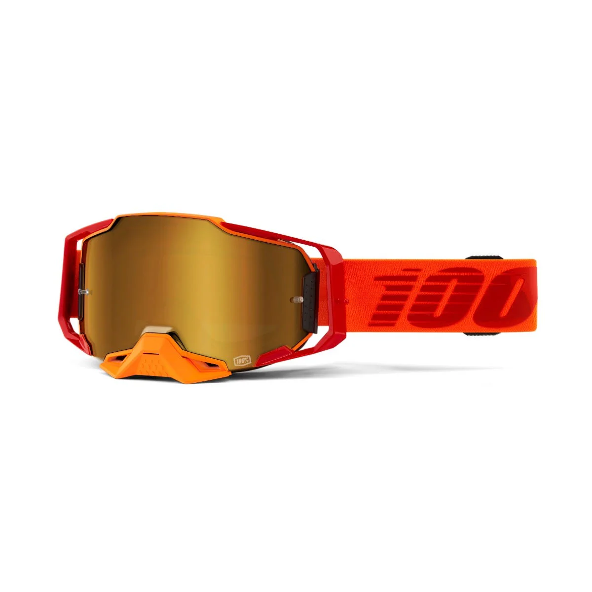 100% Armega Goggles Litkit - True Gold Mirror Lens
