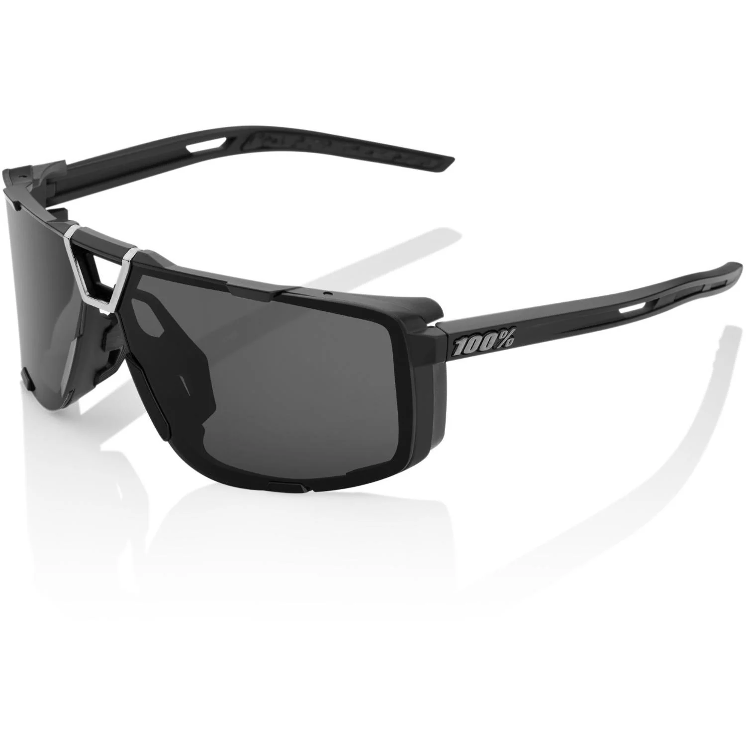 100% Eastcraft Sunglasses Matte Black with Smoke Lens - Image 4