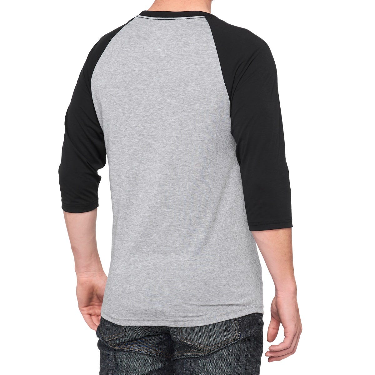 100% Essential Techical 3/4 Tee Grey/Black - Image 2