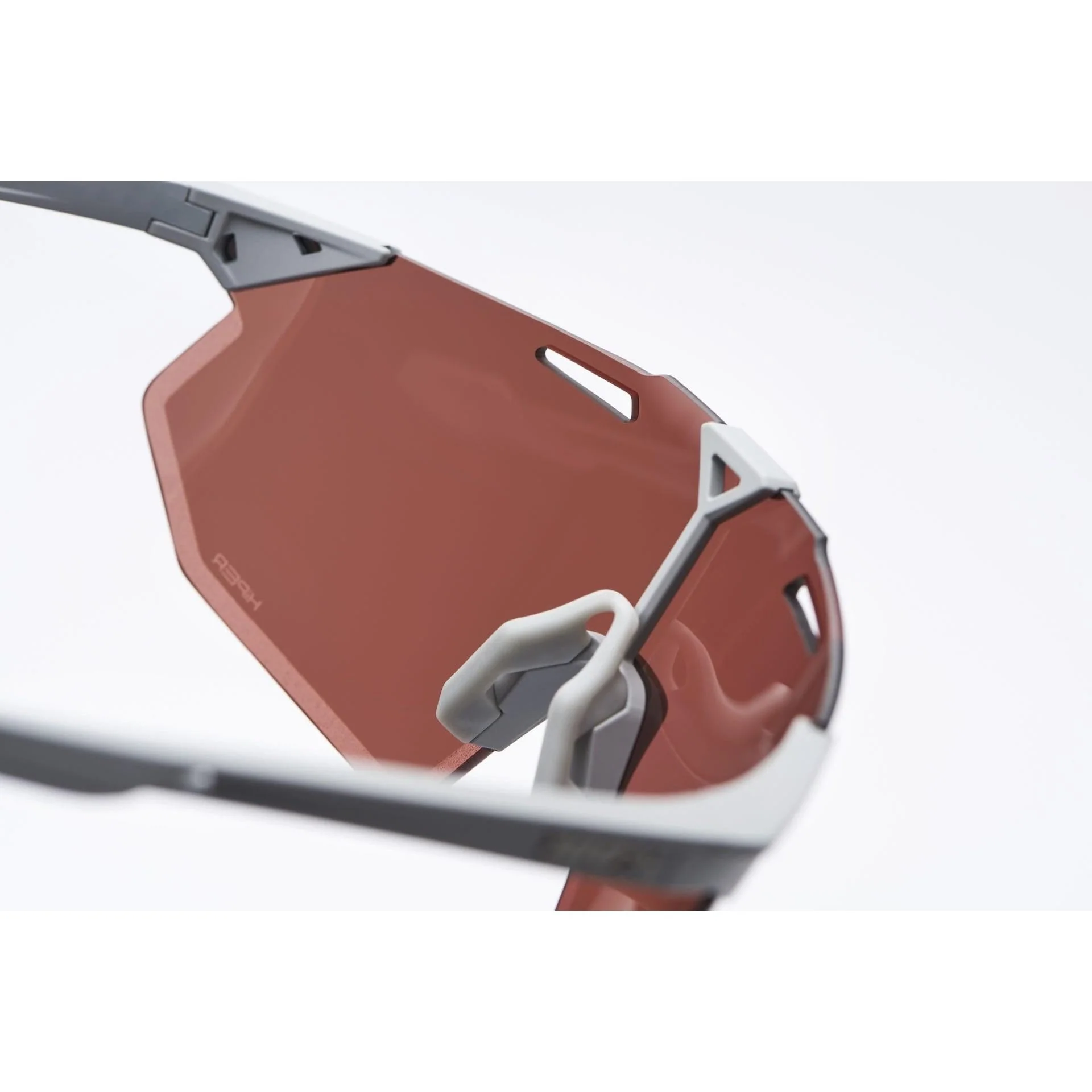 100% Hypercraft SQ Sunglasses Matte Stone Grey/Crimson Silver - Image 6