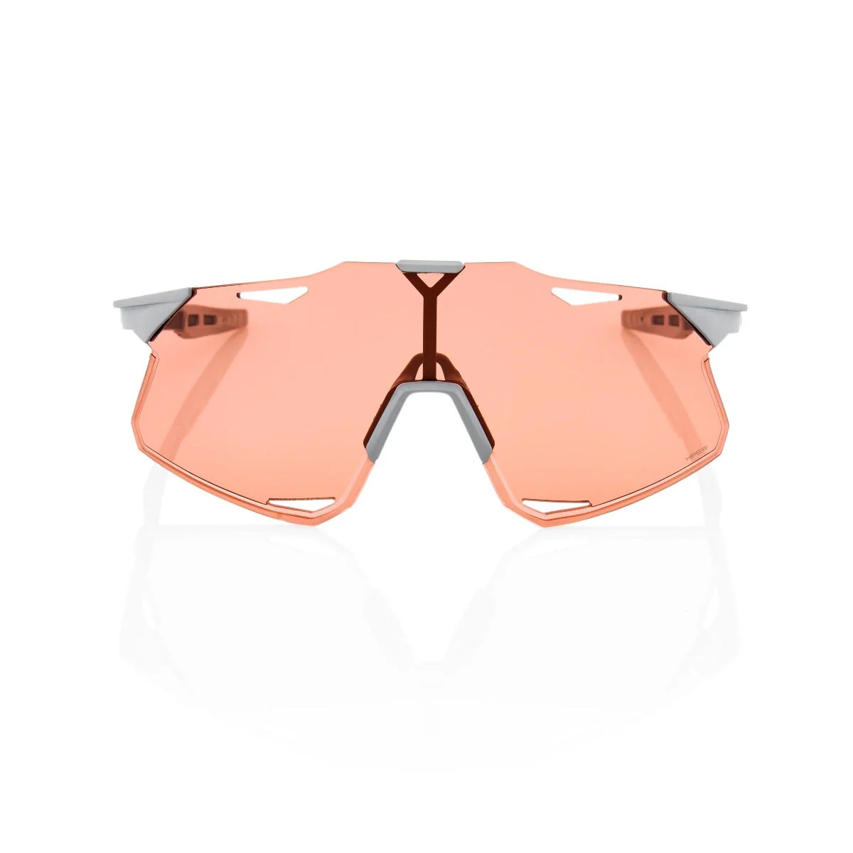 100% Hypercraft Sunglasses Stone Grey with HiPer Coral Lens - Image 2