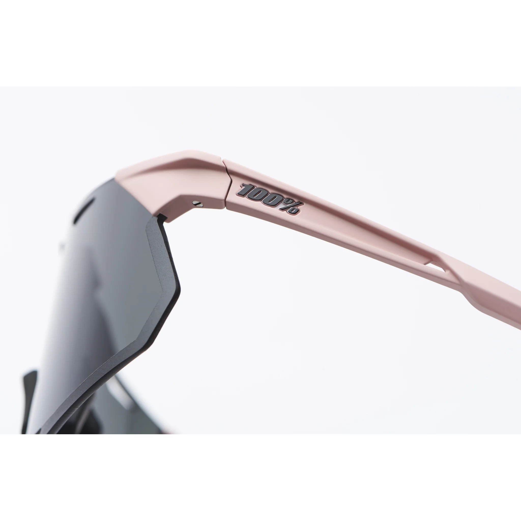 100% Hypercraft XS Sunglasses Soft Tact Desert Pink - Black Mirror Lens - Image 12