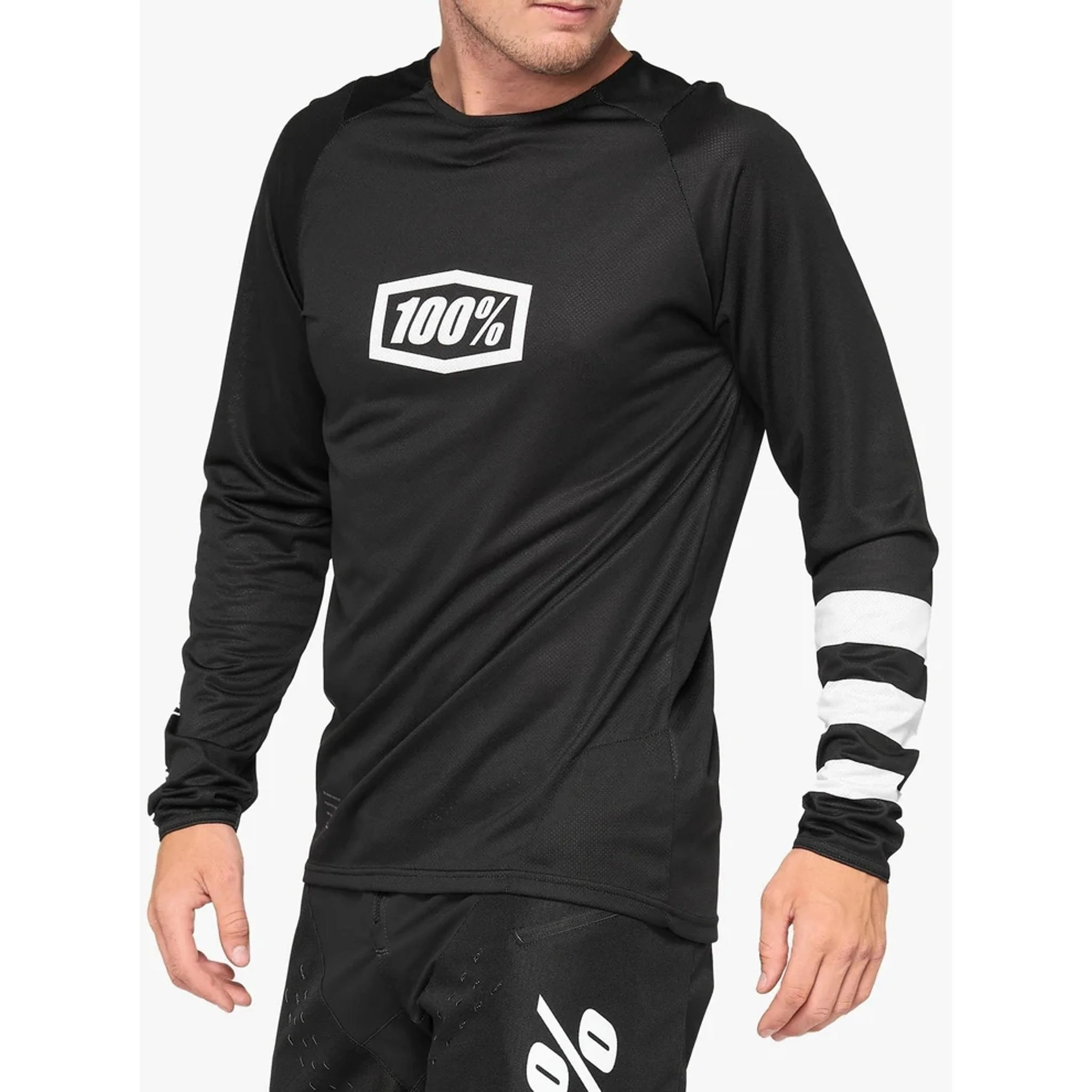 100% R-Core Jersey Black/White - Image 3