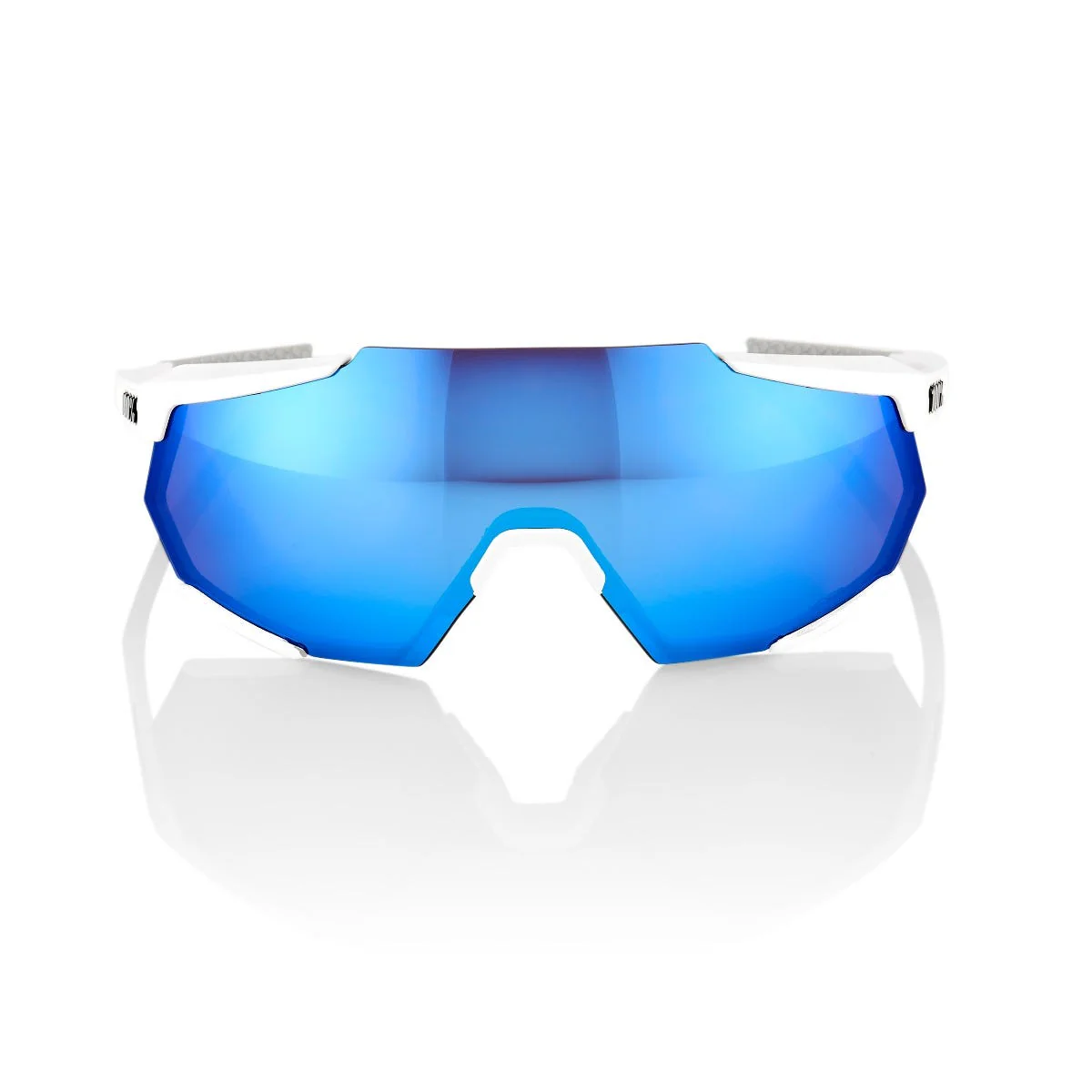 100% Racetrap Sunglasses White with HiPER Blue Lens - Image 2