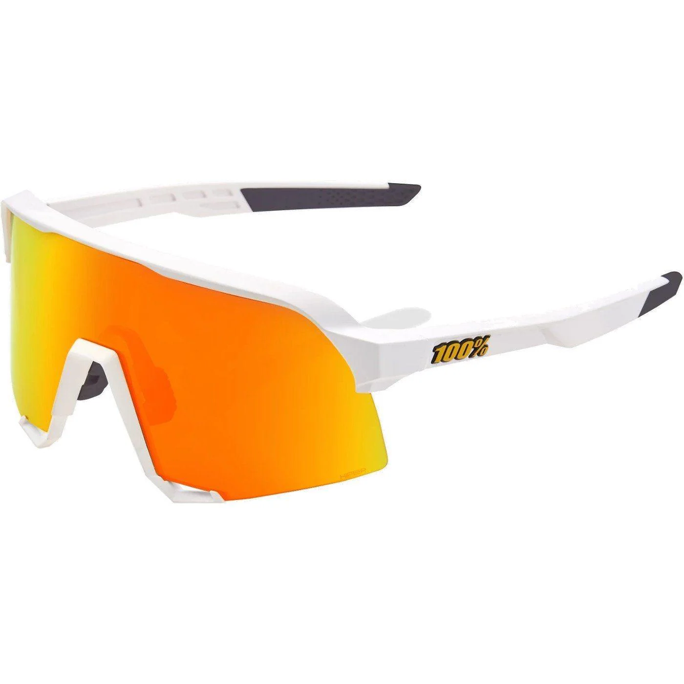 100% S2 Soft Tact Sunglasses HiPER Red Multilayer Mirror Lens/Off White