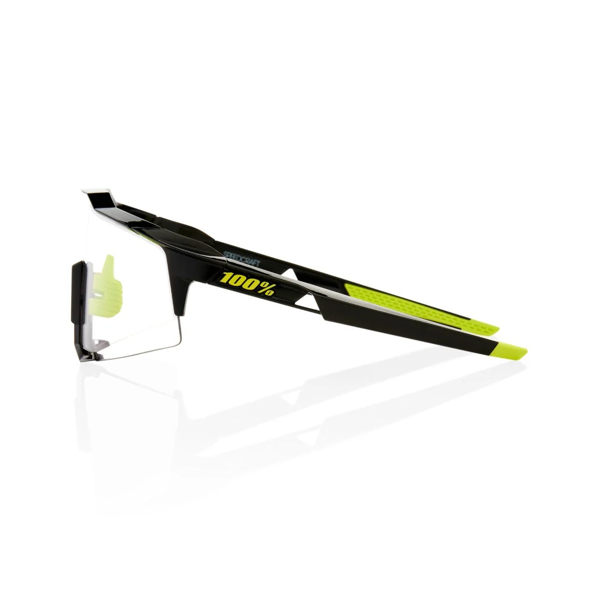 100% Speedcraft Sunglasses Gloss Black with Photochromic Lens - Image 3