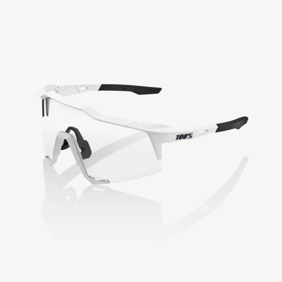 100% Speedcraft Sunglasses Off White with HiPER Red Lens - Image 3