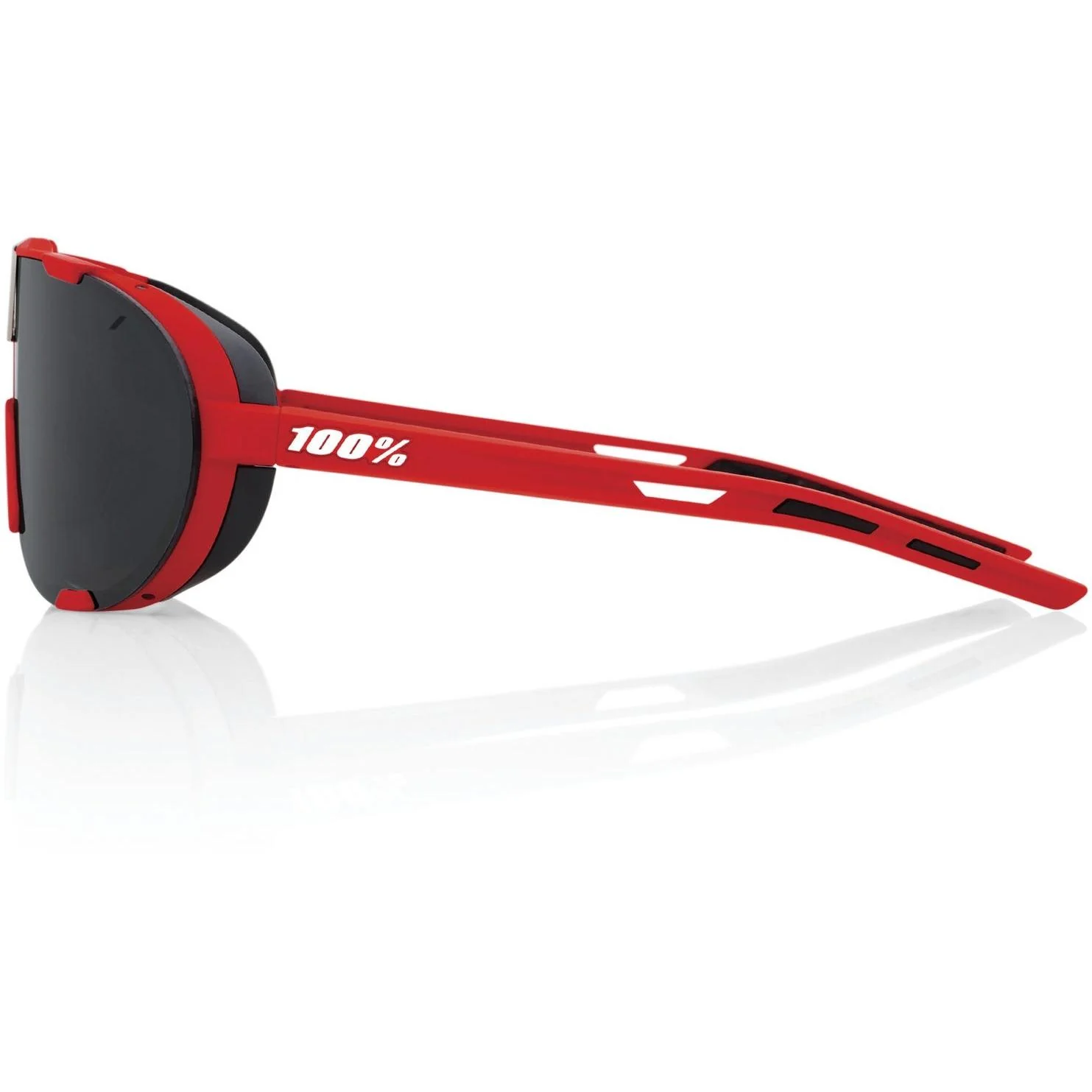 100% Westcraft Sunglasses Soft Tact Red with Black Mirror Lens - Image 5