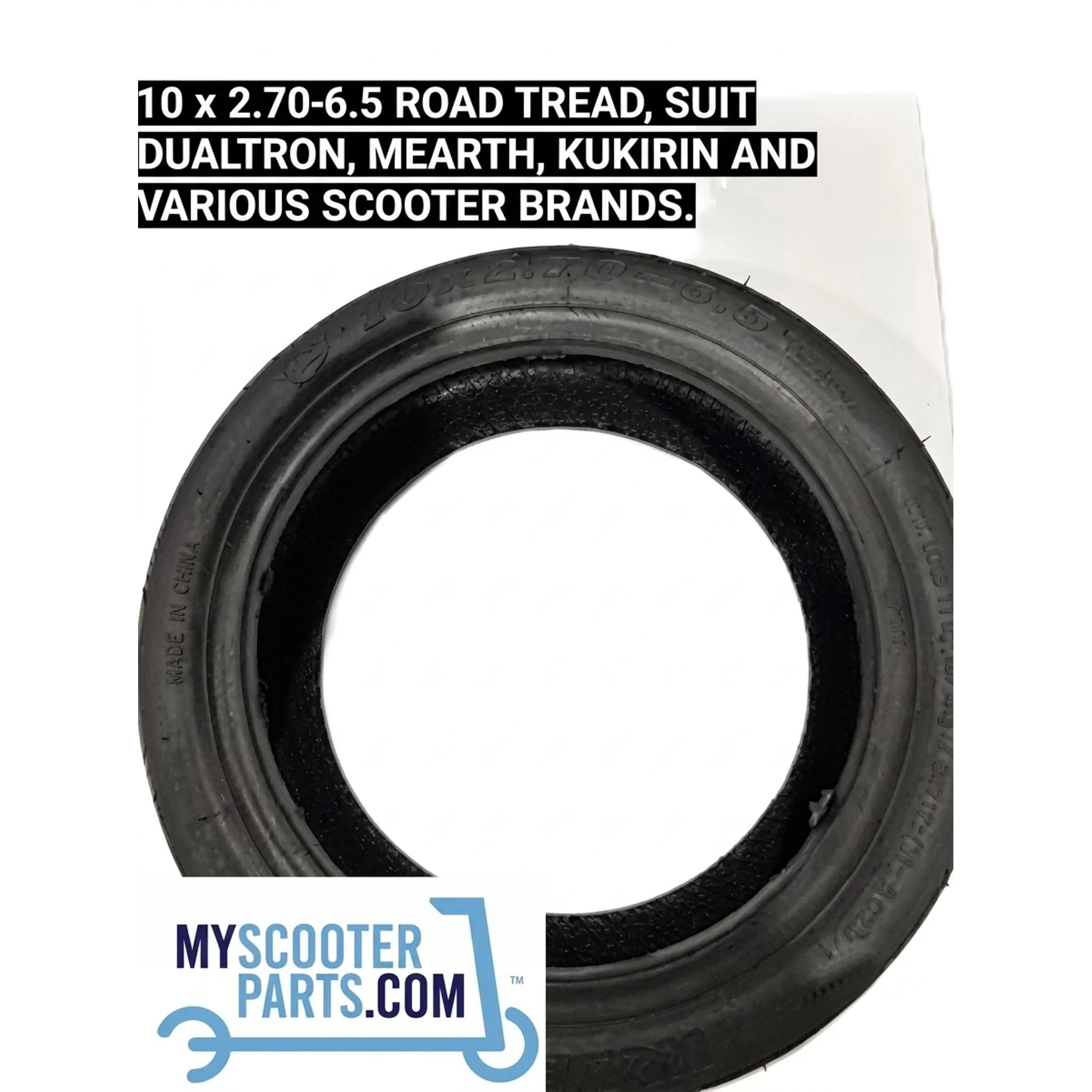 My Scooter Parts Road Tread E-Scooter Tyre 10x2.70-6.5'' - Image 2