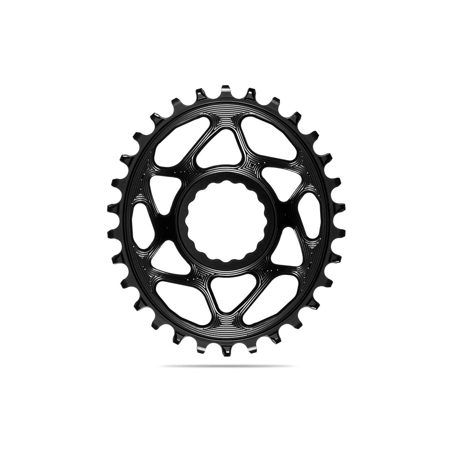 absoluteBLACK Oval Premium Chainring Race Face Cinch 3mm Offset Direct Mount Boost 1x Narrow Wide Black - Image 2