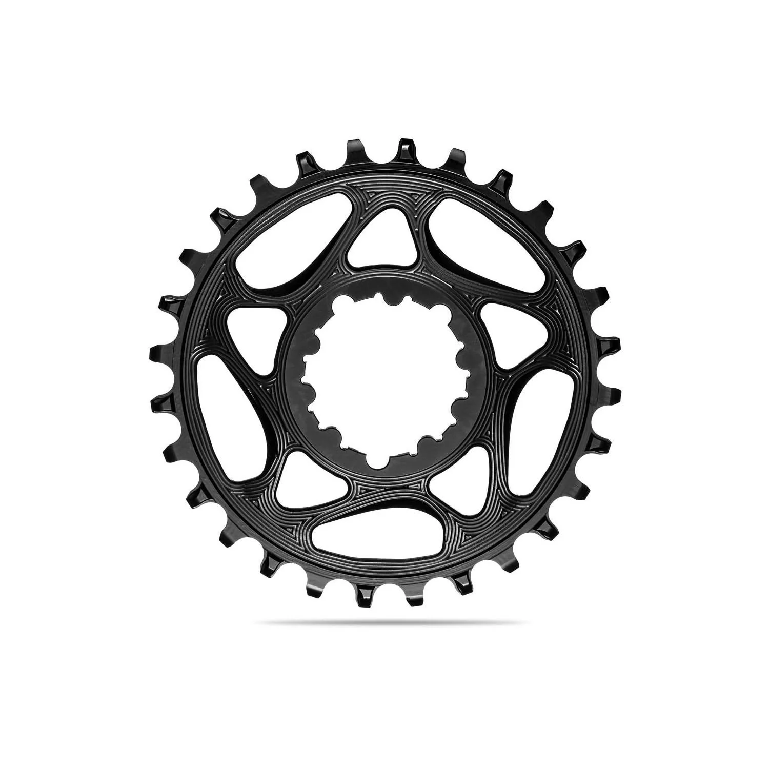 absoluteBLACK Round Premium Chainring SRAM Direct Mount Narrow Wide Black - Image 2
