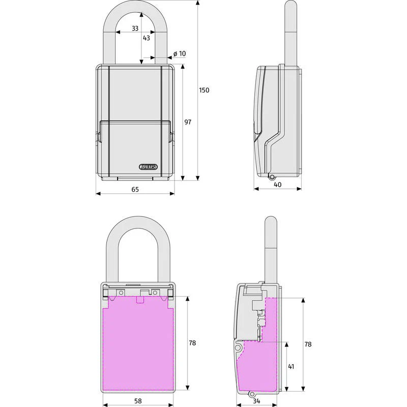 ABUS Mini KeyGarage 737 with Shackle - Image 2