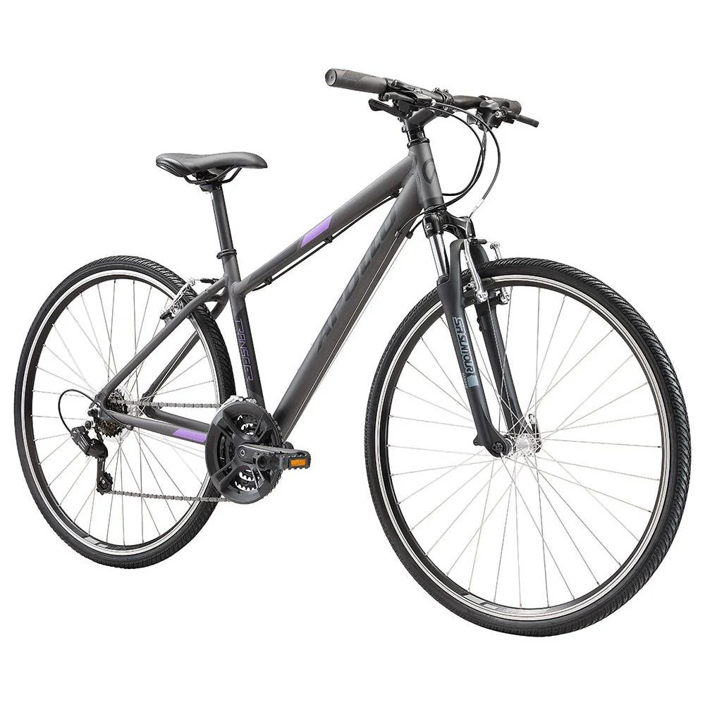 Apollo Transfer 10 Hybrid Bike Charcoal/Black/Lavender - Image 2