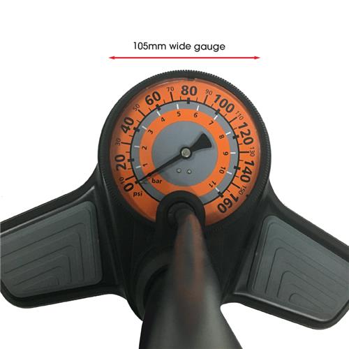 Azur Jumbo Gauge Floorpump - Image 2
