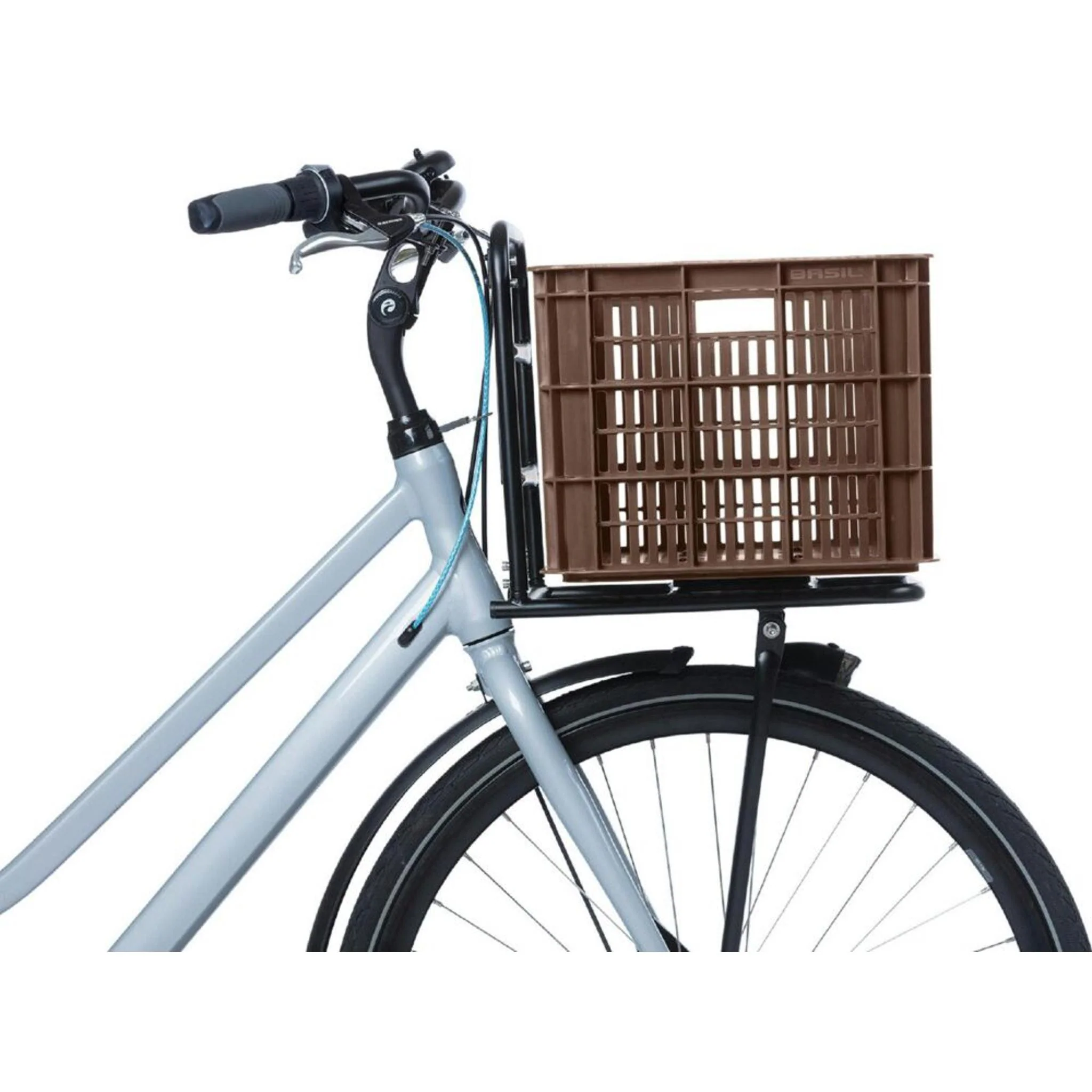 Basil Bicycle Crate Large Recycled Synthetic 40L Brown - Image 5