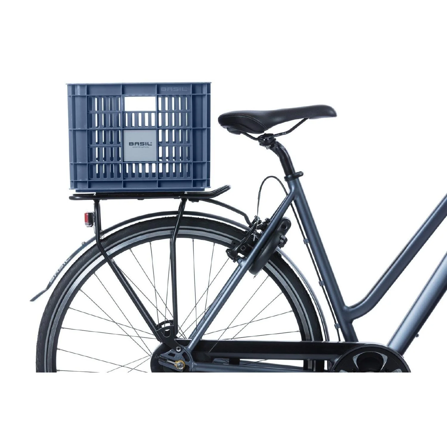 Basil Bicycle Crate Medium 29.5L Recycled Bluestone - Image 6