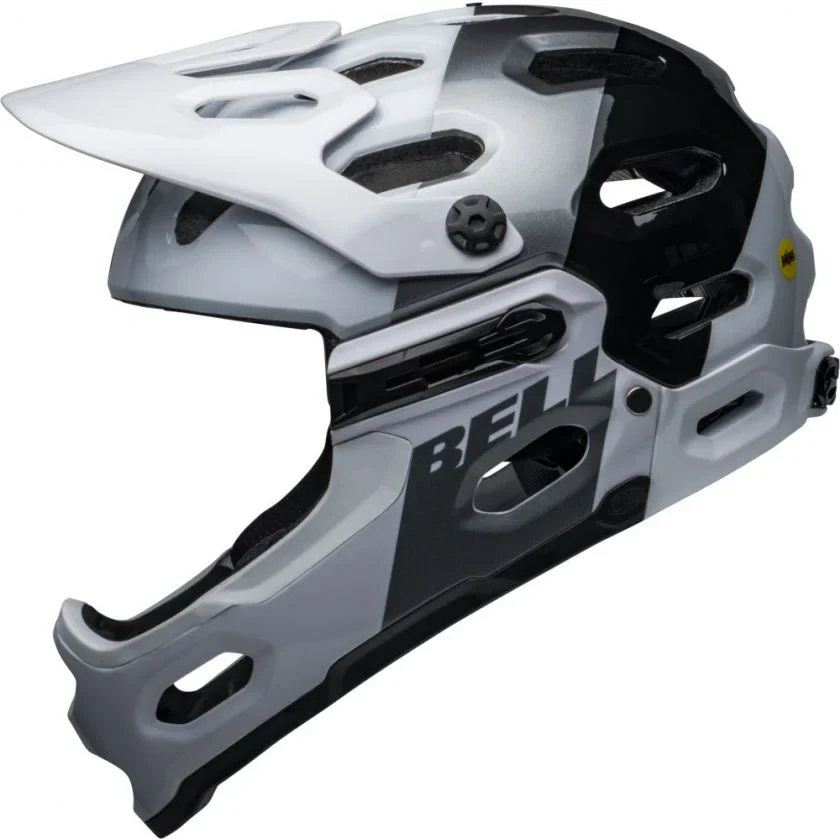 Bell Super 3R MIPS Full Face Helmet Gloss White/Black - Image 6