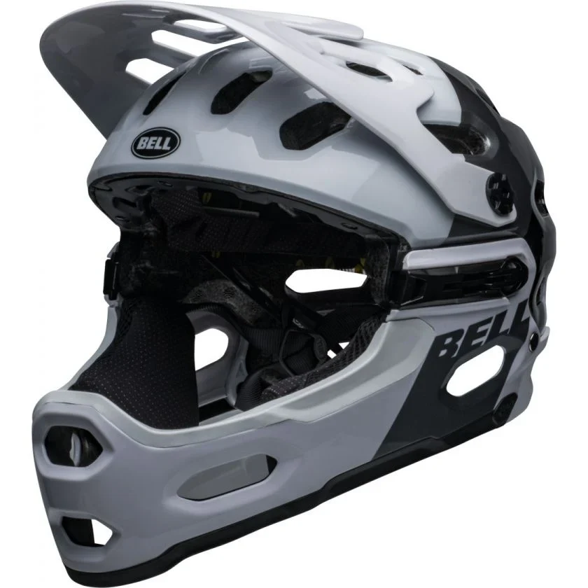 Bell Super 3R MIPS Full Face Helmet Gloss White/Black - Image 7
