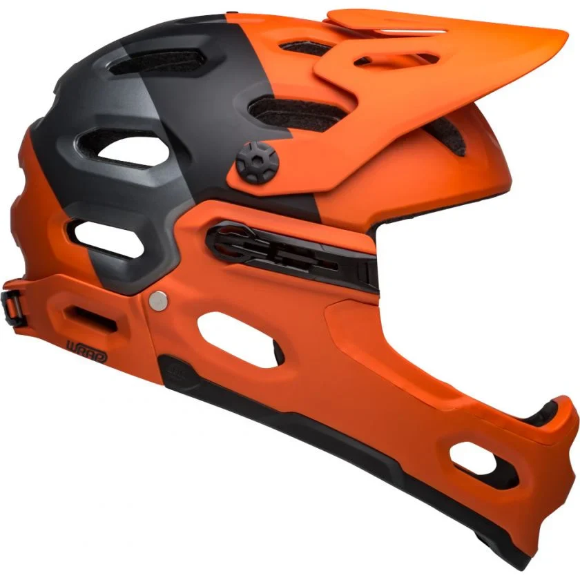 Bell Super 3R MIPS Full Face Helmet Matte Orange/Black - Image 2