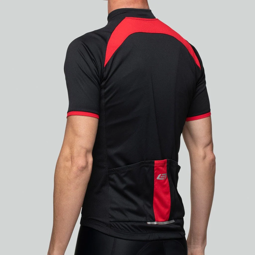 Bellwether Criterium Pro Short Sleeve Jersey Black/Ferrari - Image 3