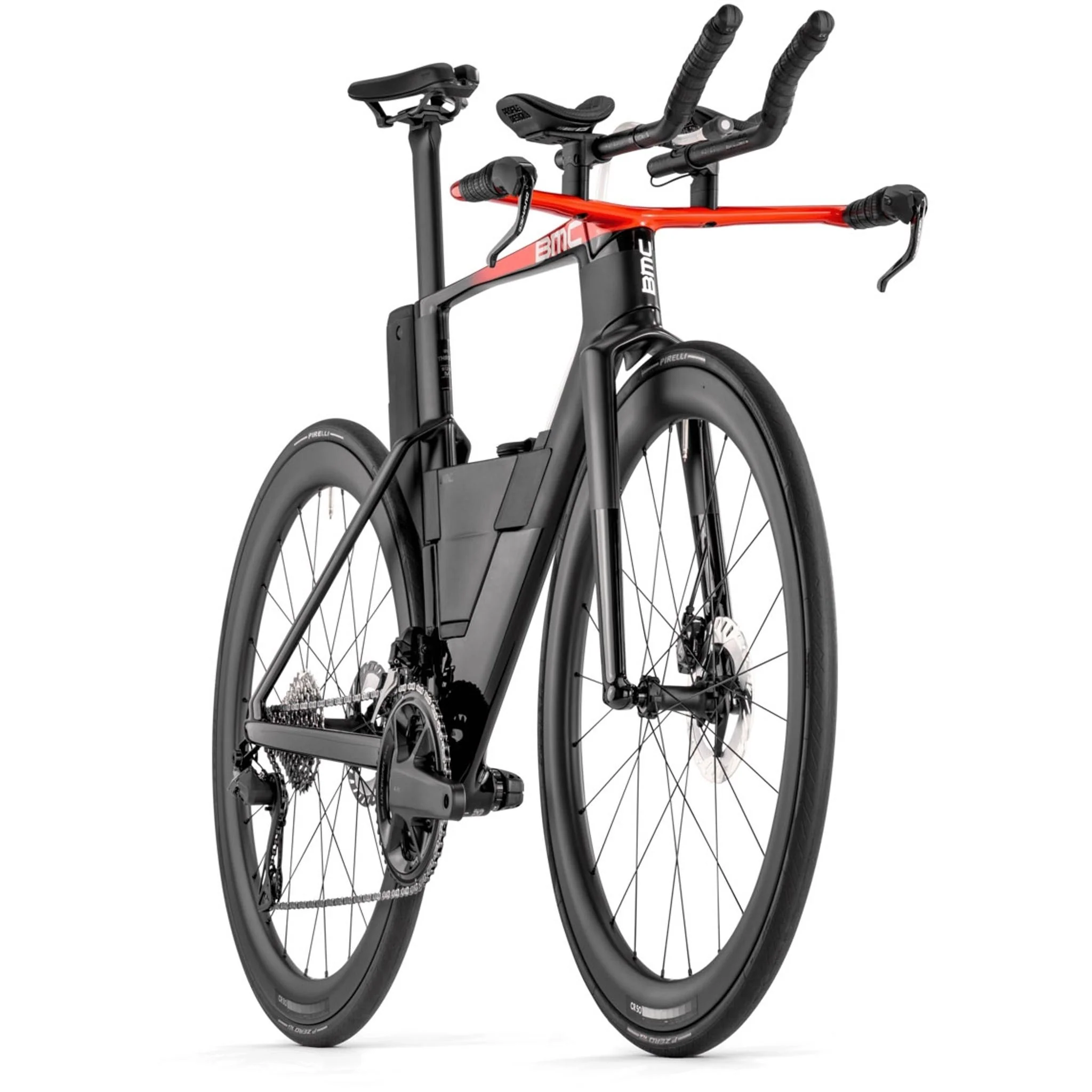 BMC Speedmachine 01 Three Triathlon Bike Carbon/Neon Red - Image 2