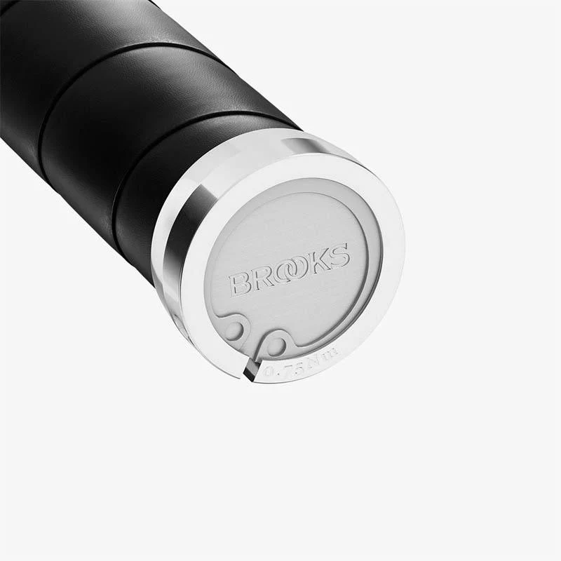 Brooks Slender Leather Grips 130mm Black - Image 4