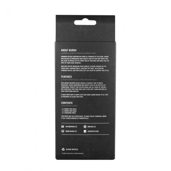 Burgh Hieroglyph White Bar Tape Black 2.5mm - Image 3