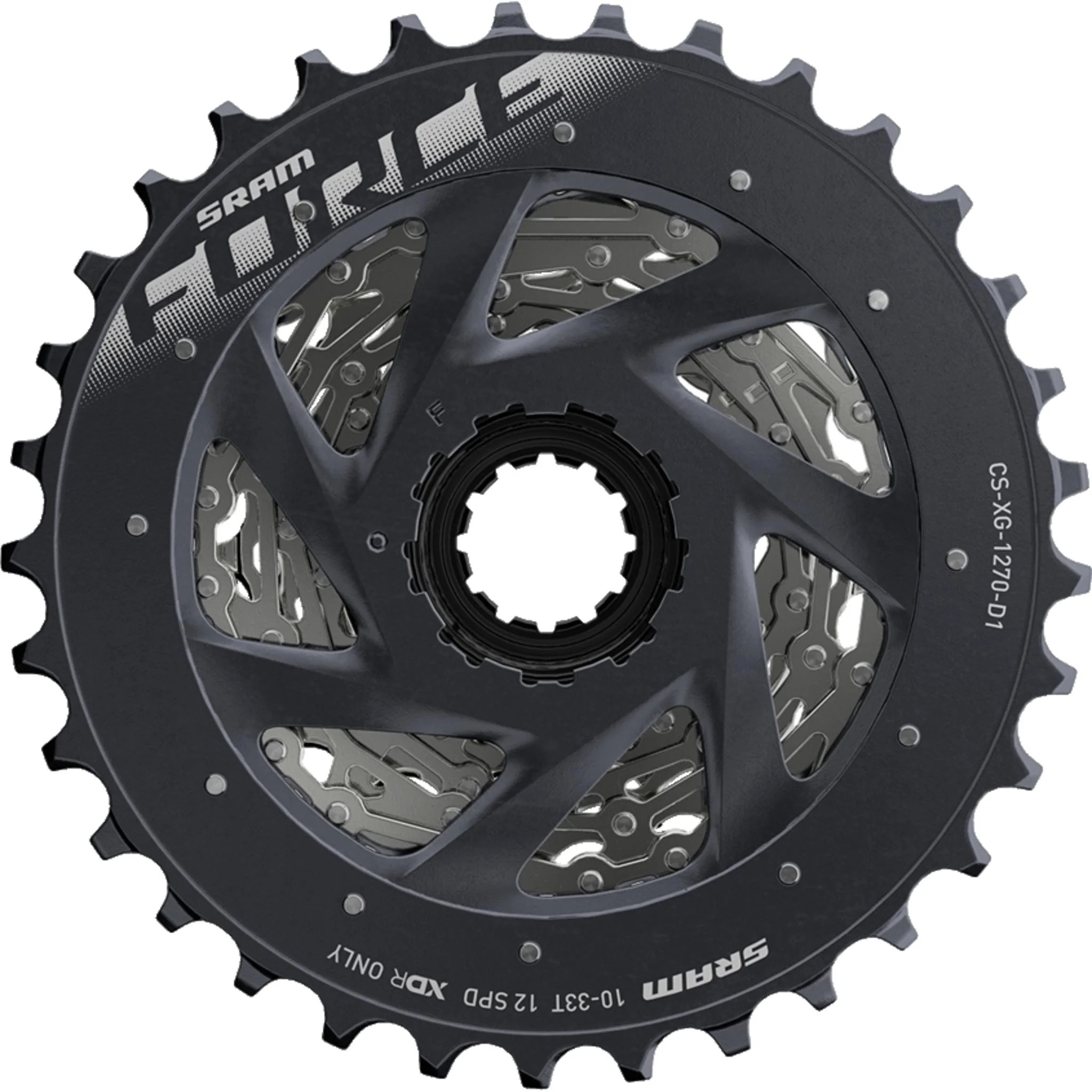 SRAM Force XG-1270 D1 12 Speed Cassette 10-33T Silver - Image 2