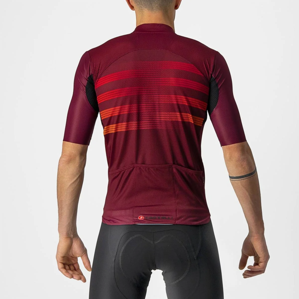 Castelli Endurance Pro Jersey Bordeaux Red/Orange - Image 2