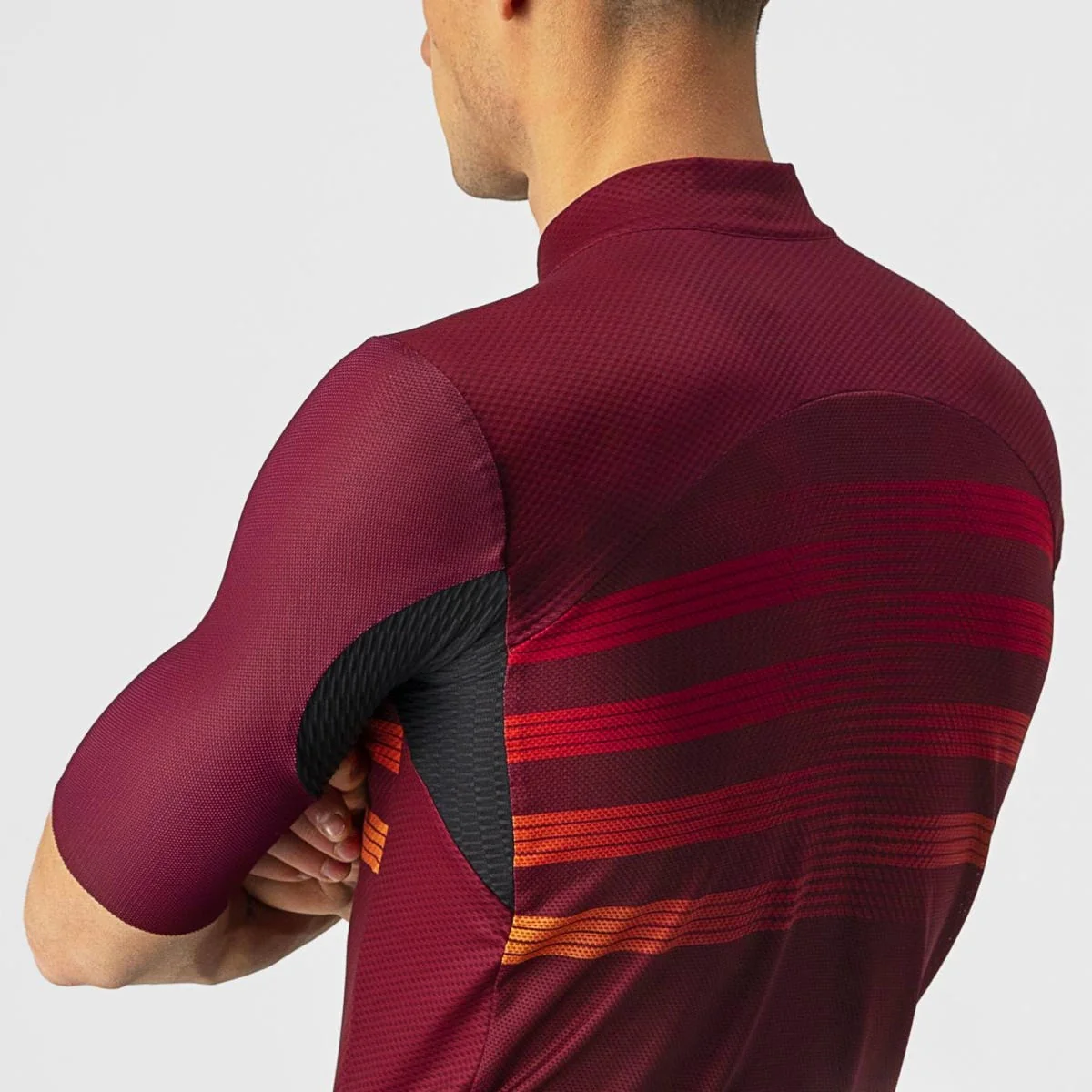 Castelli Endurance Pro Jersey Bordeaux Red/Orange - Image 7