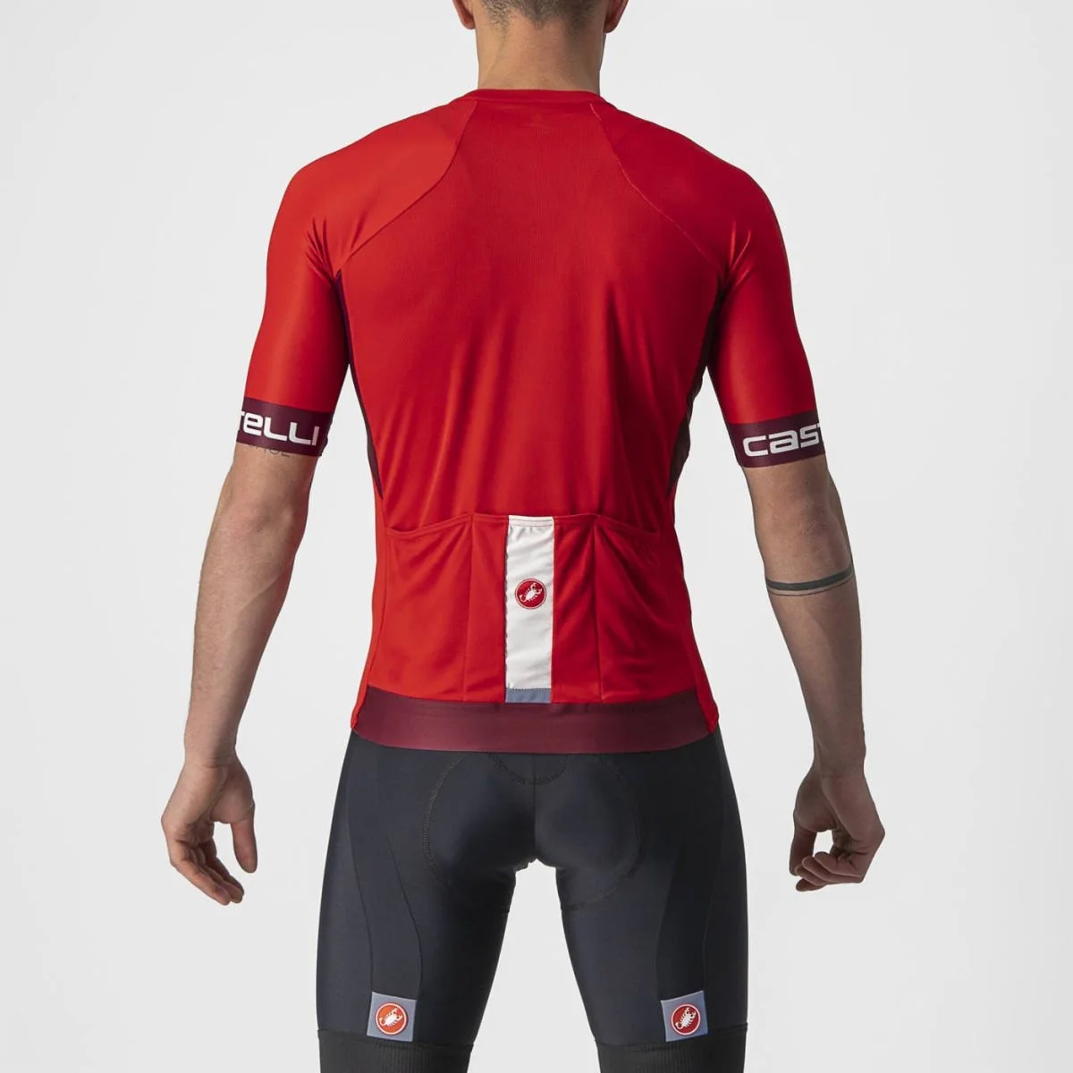 Castelli Entrata VI Jersey Light Bordeaux Red/Ivory - Image 2