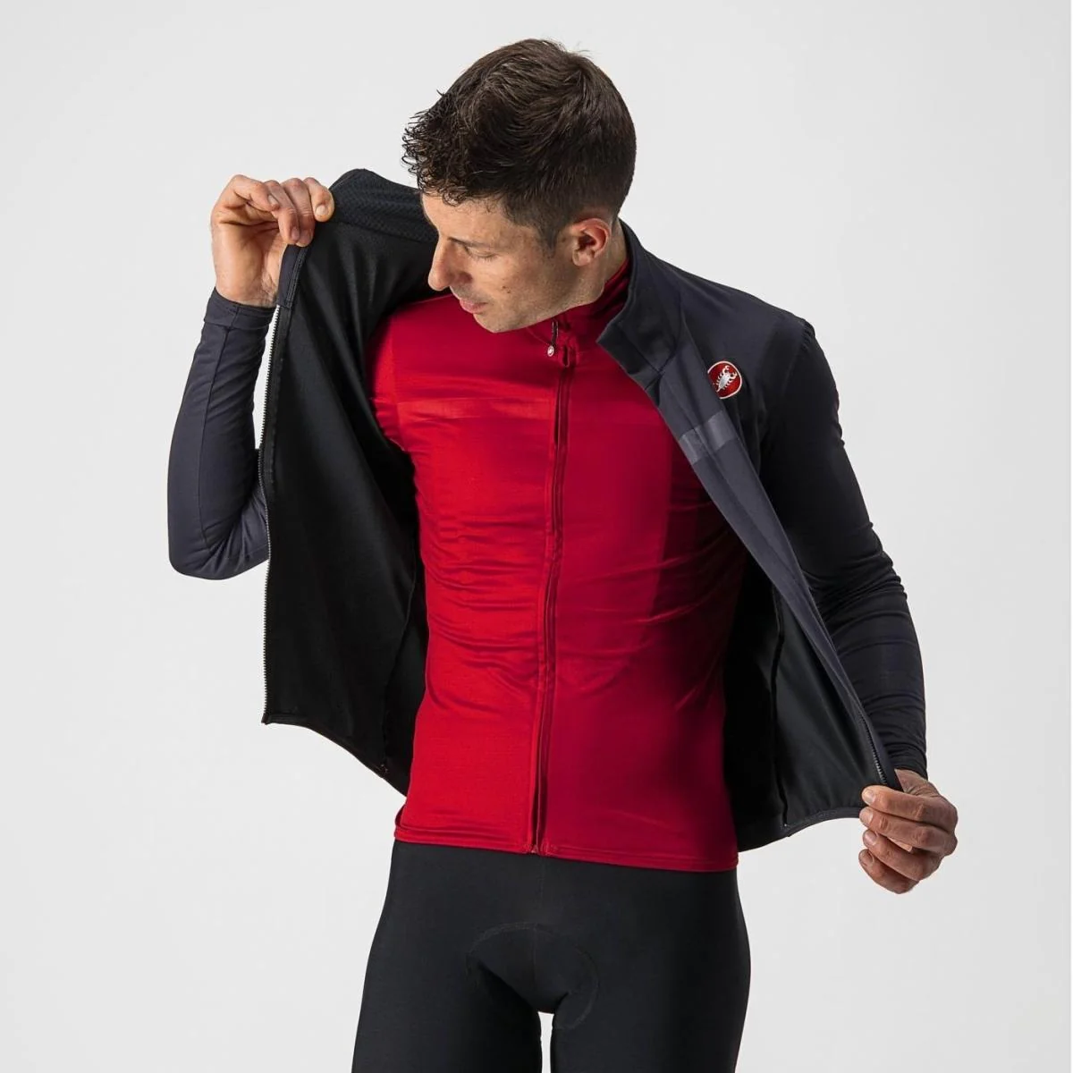 Castelli Goccia Jacket Dark Grey - Image 2