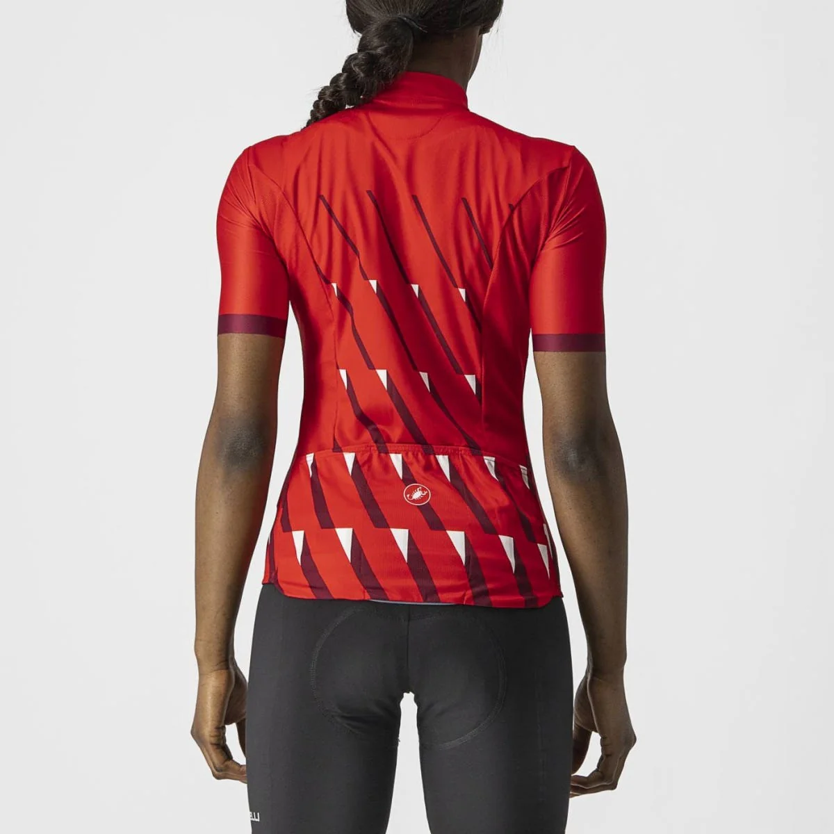 Castelli Pendio Women's Jersey Bordeaux Red/White - Image 2