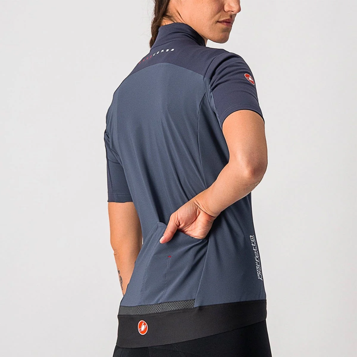 Castelli Perfetto Rosso Corsa Light LS Women's Jersey Steel Blue - Image 3