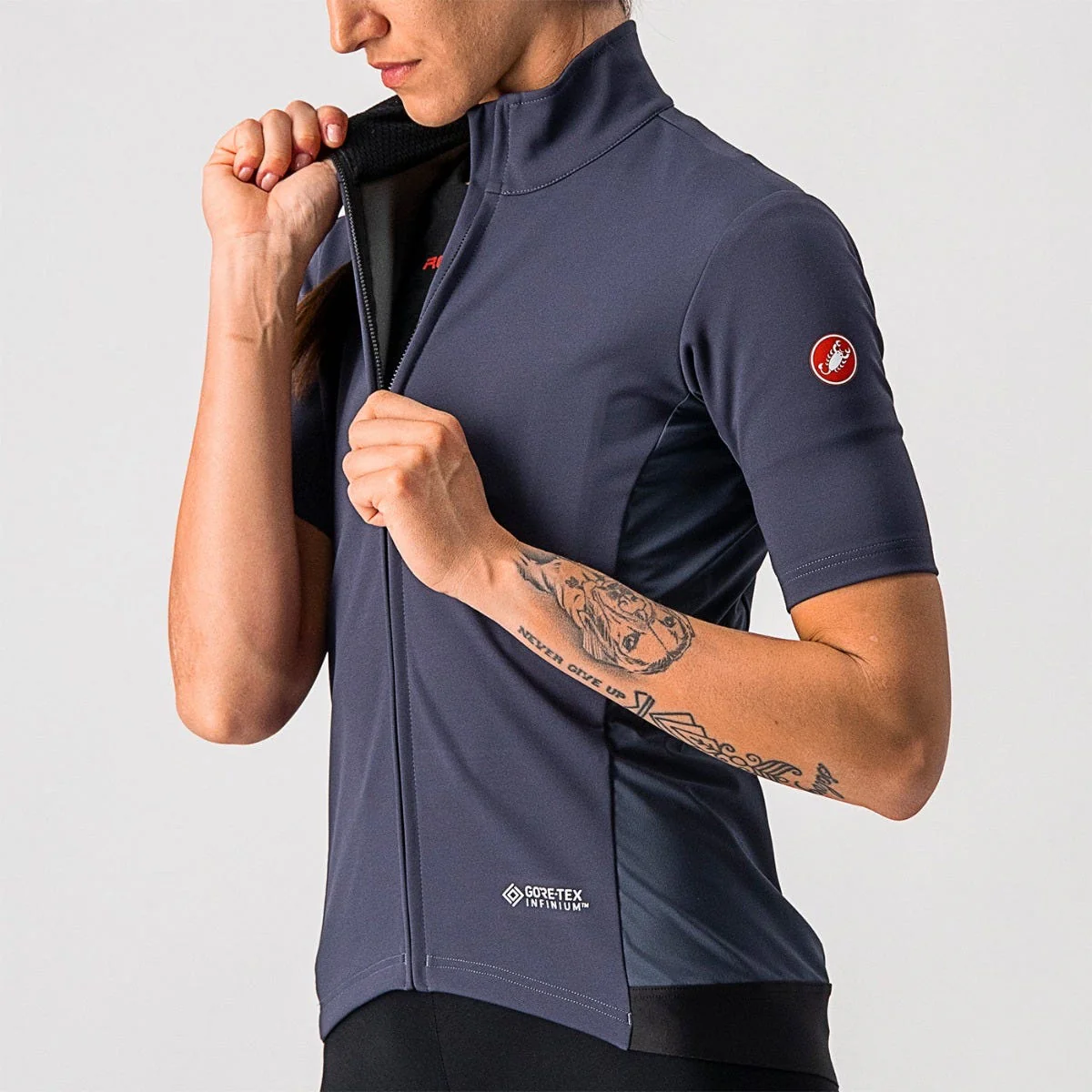 Castelli Perfetto Rosso Corsa Light LS Women's Jersey Steel Blue - Image 5