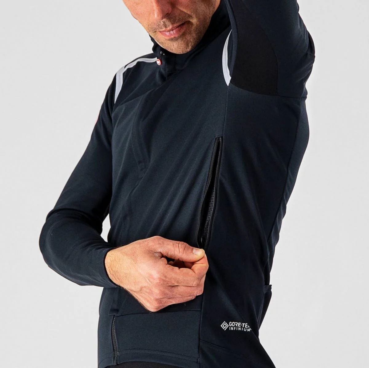 Castelli Perfetto Rosso Corsa LS Jersey Light Black - Image 5
