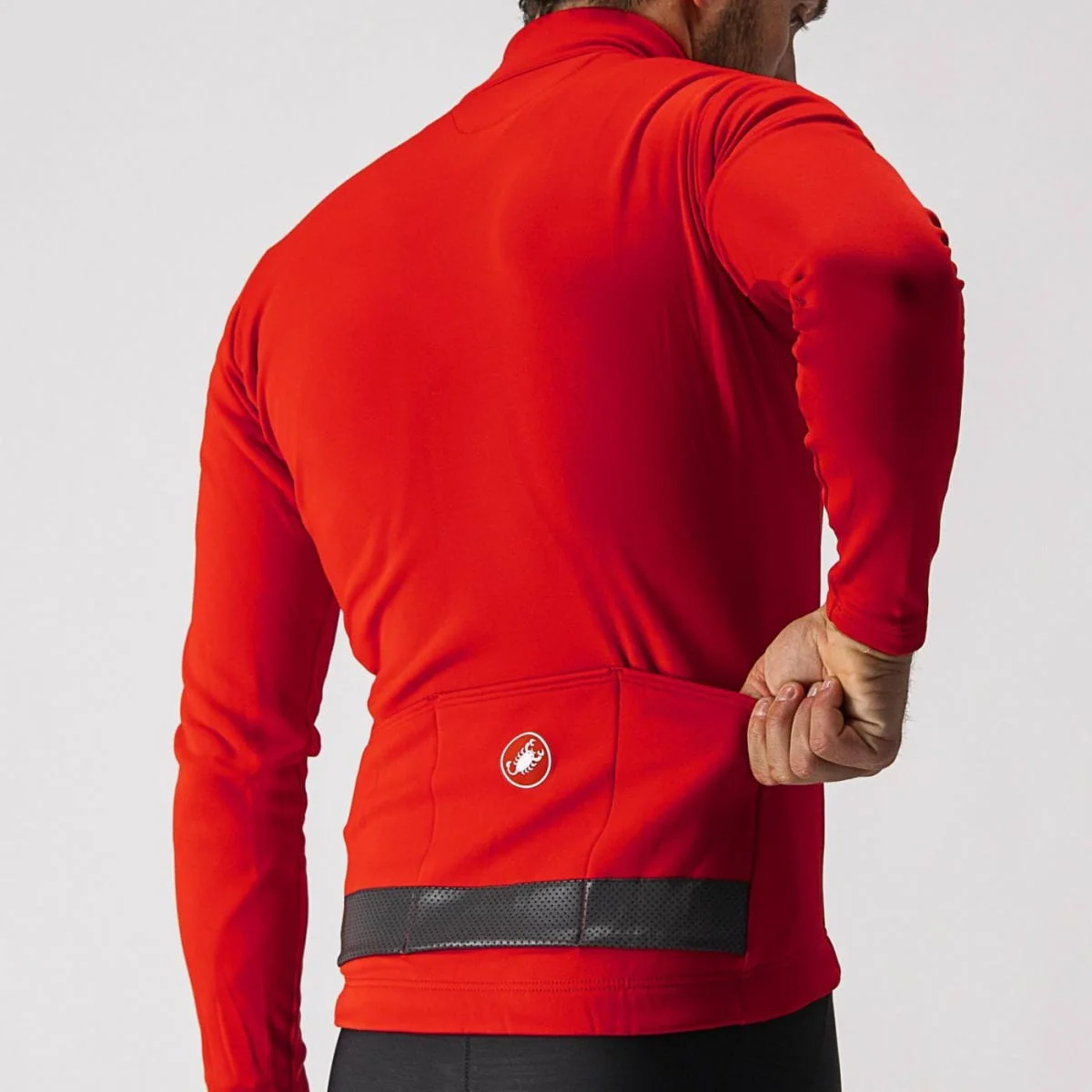 Castelli Puro 3 LS Jersey Red/Black Reflex - Image 3