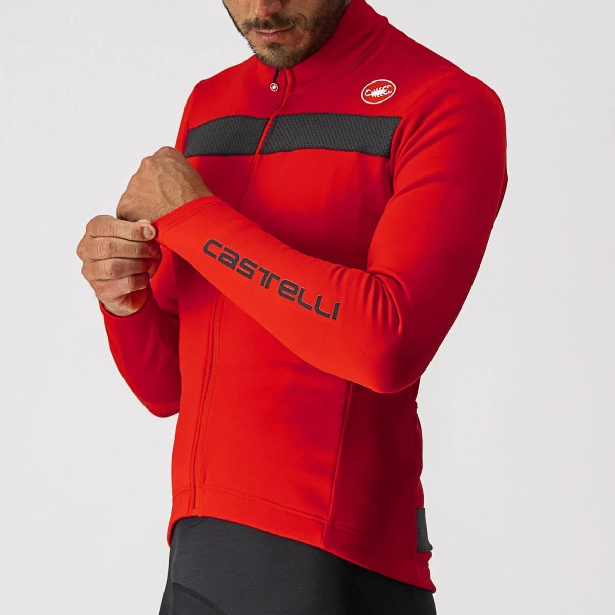 Castelli Puro 3 LS Jersey Red/Black Reflex - Image 5
