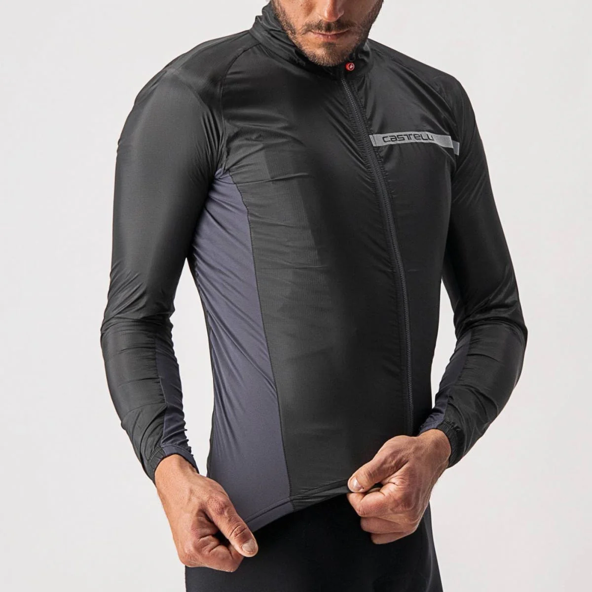 Castelli Squadra Stretch Jacket Light Black - Image 3