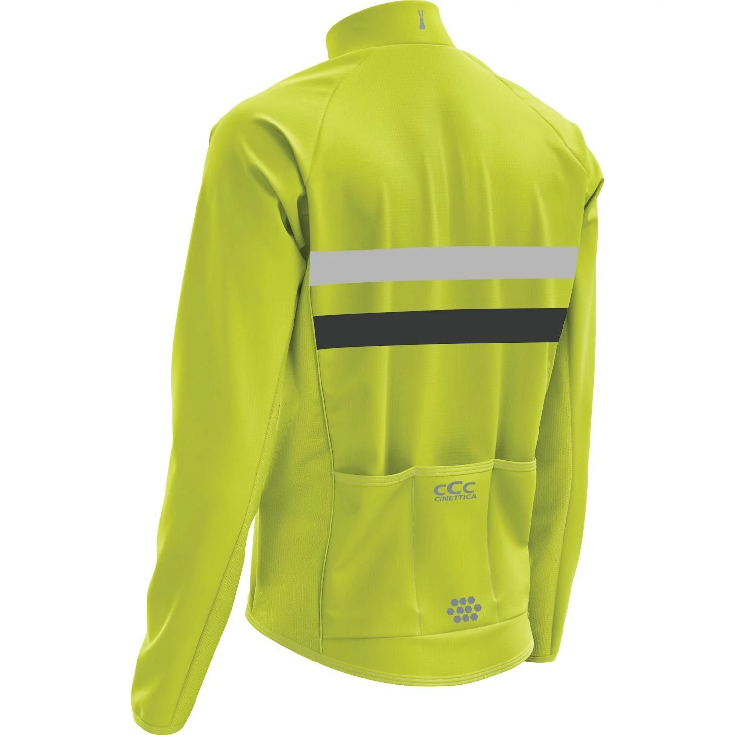Cinettica Sprint Long Sleeve Wind Jacket Fluoro Yellow - Image 2