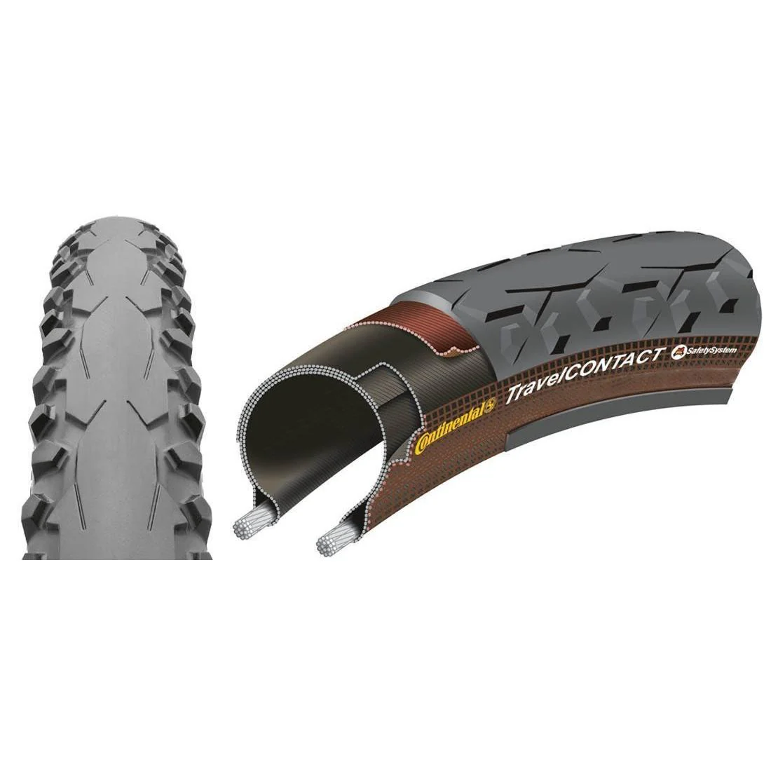 Continental Travel Contact Folding Tyre 26 x 1.75