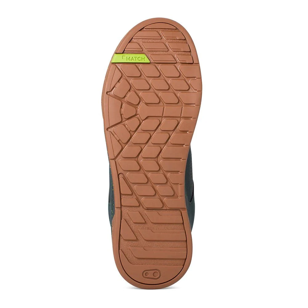 Crankbrothers Stamp Lace Flat MTB Shoes Petrol/Lime Splatter - Image 2