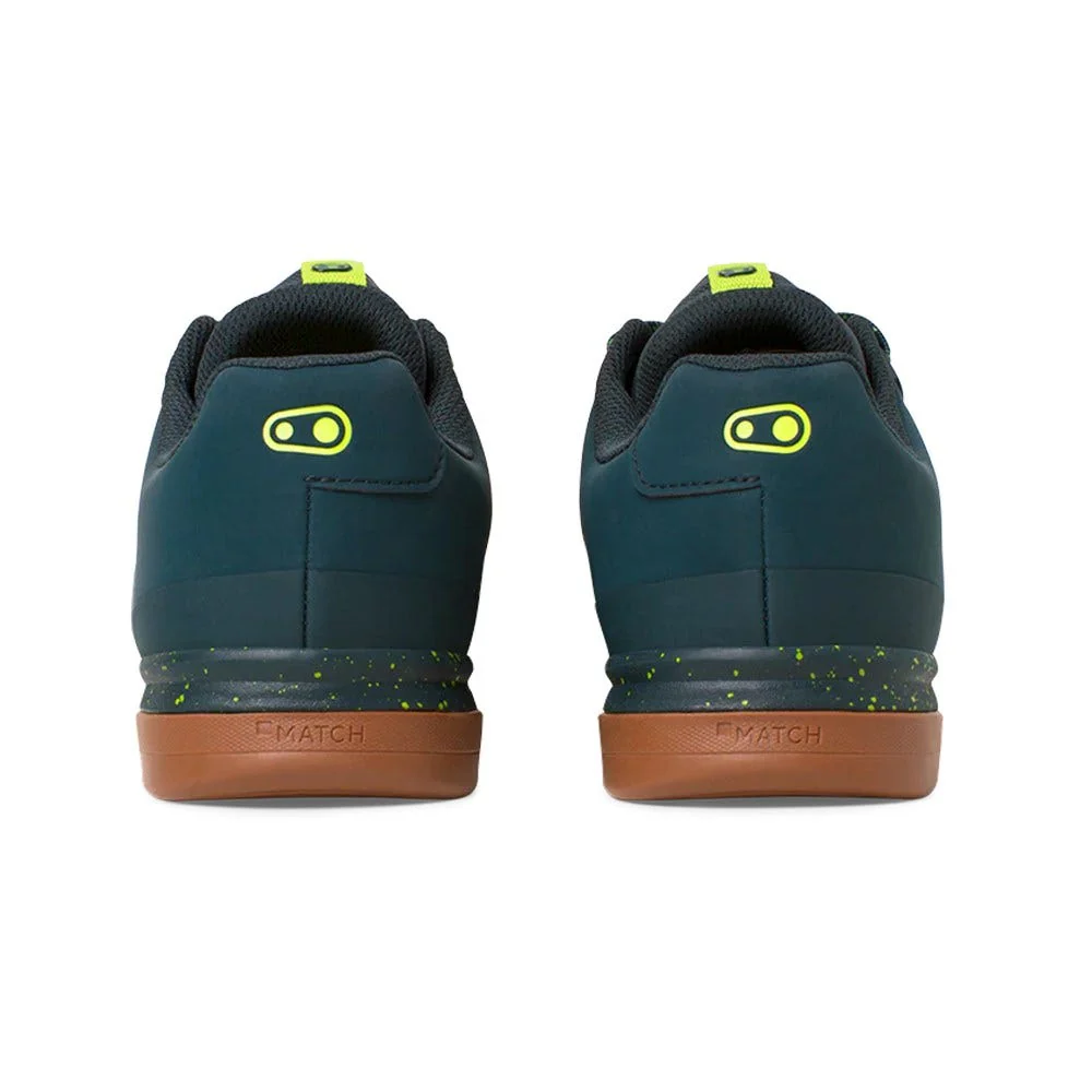Crankbrothers Stamp Lace Flat MTB Shoes Petrol/Lime Splatter - Image 3