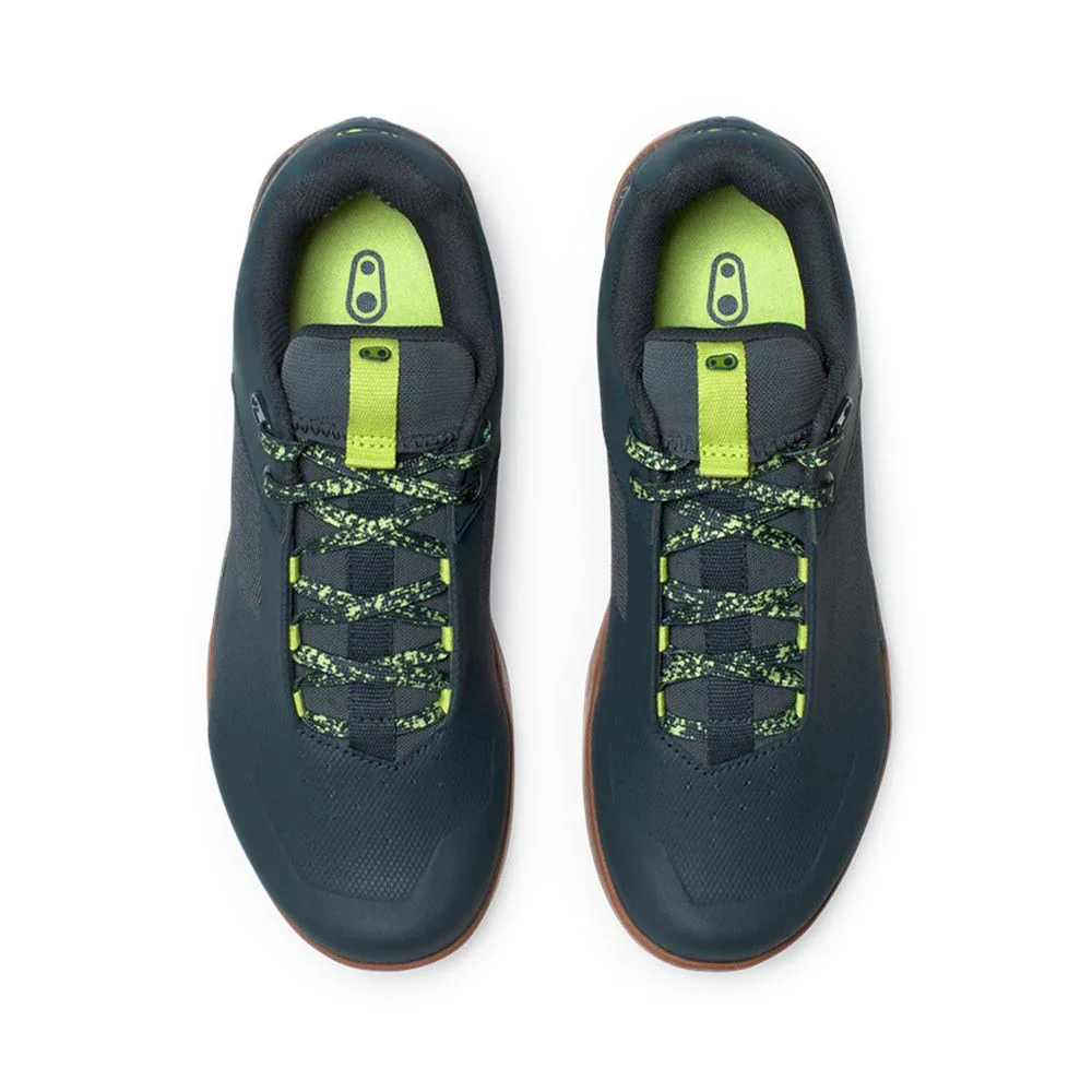 Crankbrothers Stamp Lace Flat MTB Shoes Petrol/Lime Splatter - Image 4