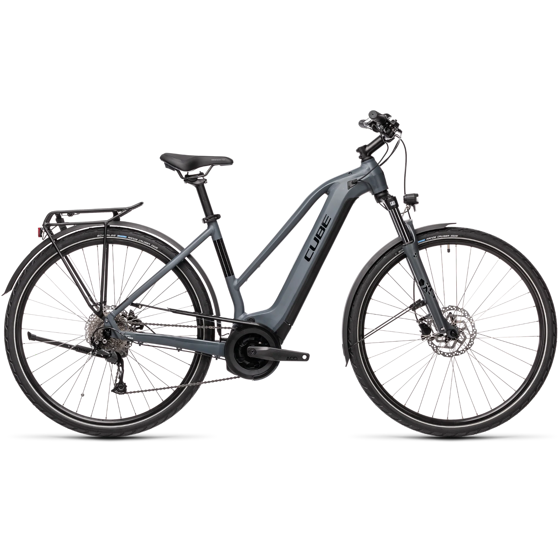 Cube Touring Hybrid ONE 500 Trapeze Electric Hybrid Bike Grey/Black