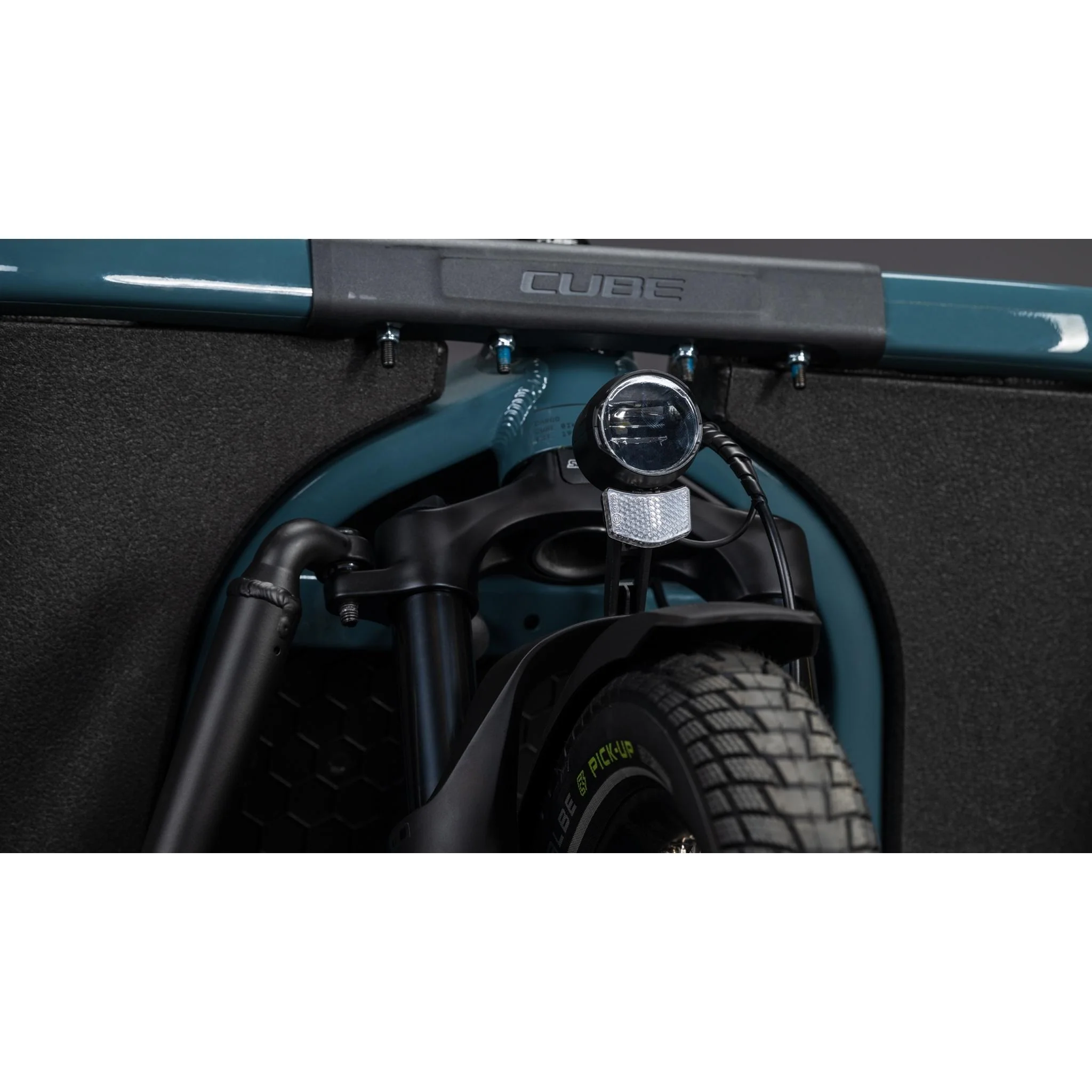 Cube Cargo Hybrid 800 Electric Cargo Bike Storm'n'Reflex - Image 2