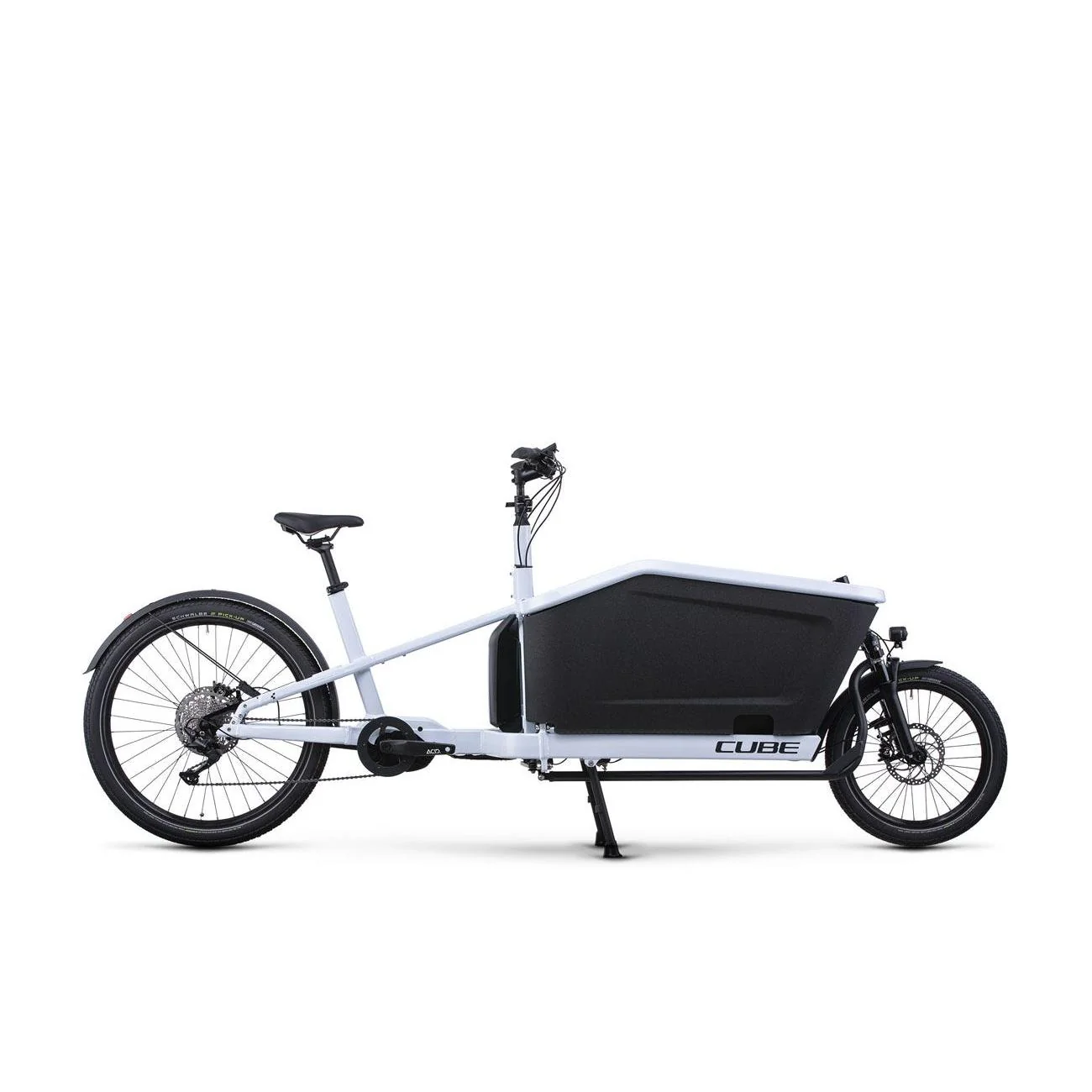 Cube Cargo Sport Hybrid 500 Electric Cargo Bike Flash White/Black